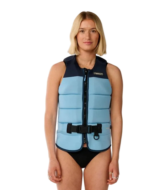 Rip Curl Dawn Patrol Navy/Blue Womens Life Vest - primary front view showing Level 50S certified neoprene PFD