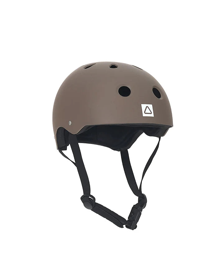 Follow Pro Wake Helmet Taupe - side view showing the low-profile wake helmet shell and vents