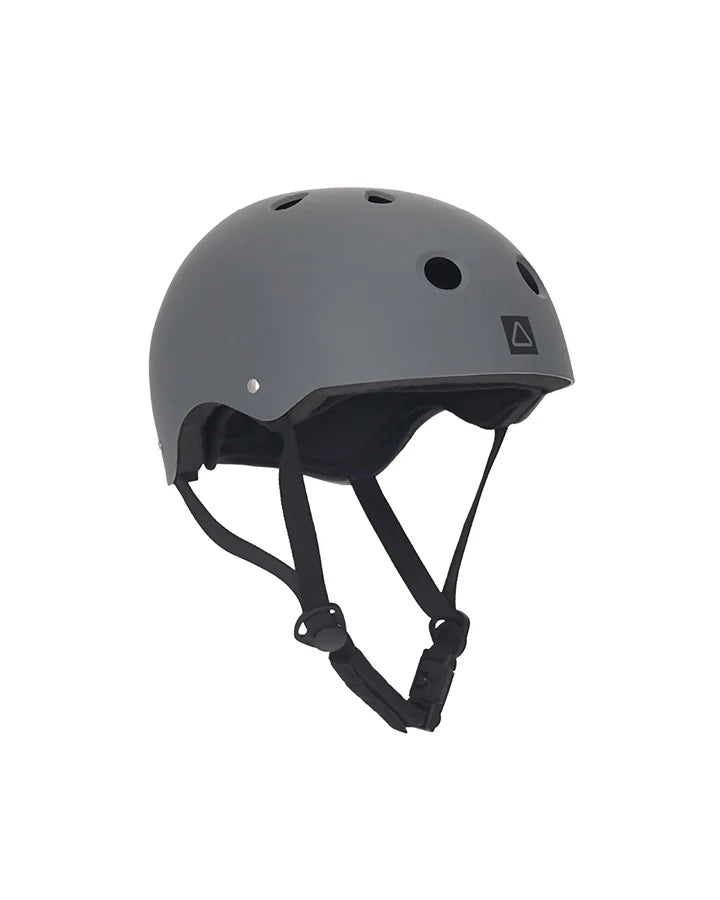 Follow Pro Wake Helmet Charcoal - back view of the adjustable wake helmet with secure fit system
