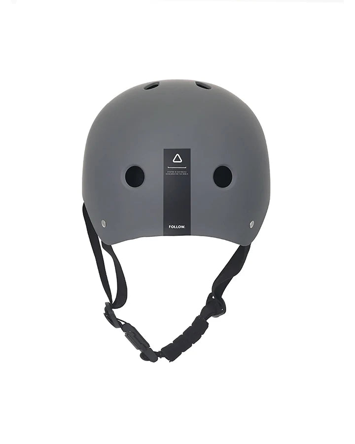 Follow Pro Wake Helmet Charcoal - side view showing the low-profile wake helmet shell and vents