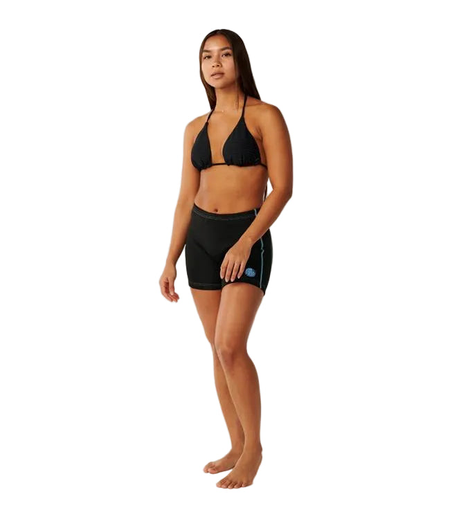 Rip Curl G-Bomb SG Black Womens Wetsuit Shorts - primary front view showing 5 inch inseam and 1.5mm neoprene