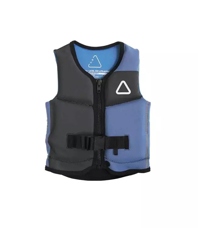 Follow Corp Junior Light Blue Life Vest for kids - front view of Level 50S certified foam panels