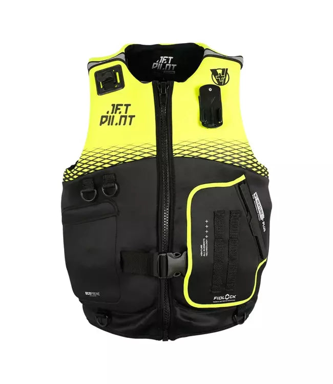 Jetpilot Venture Plus Yellow Mens Life Vest Level 50 PFD 2 certified jetski vest [verify shot type]
