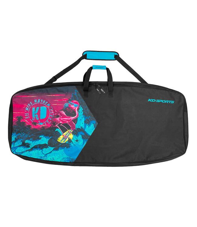 KD Deluxe Miss Mayhem Kneeboard Cover - top view of padded womens kneeboard cover in pink