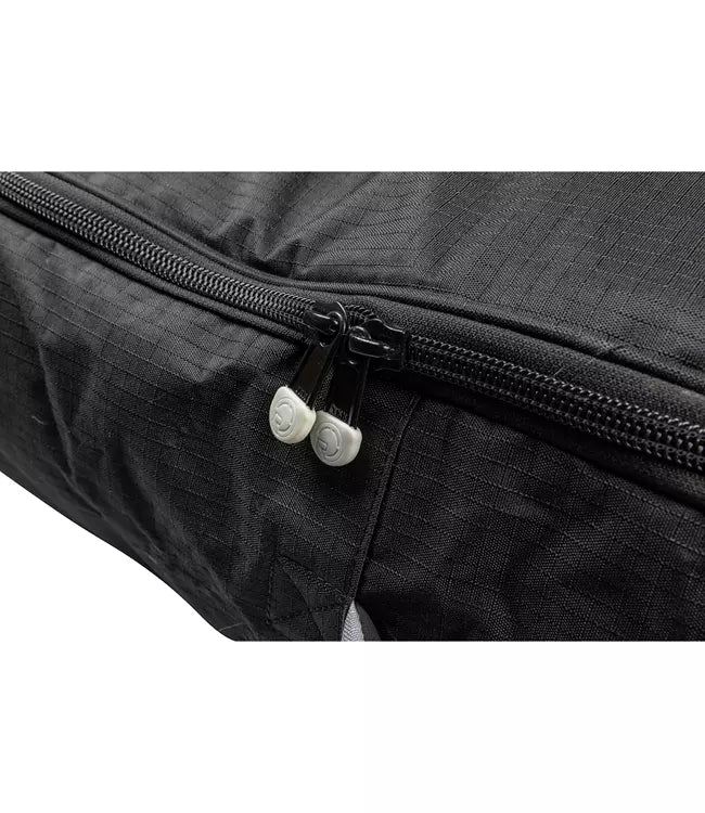 Radar Team Wheelie Ski Bag handle detail — pull handle for towing the roller bag through terminals
