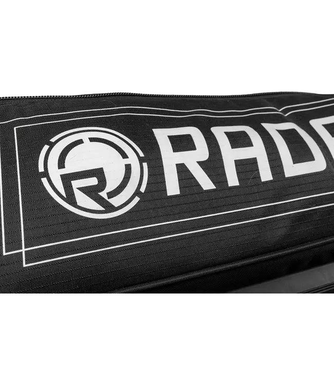 Radar Team Wheelie Ski Bag shoulder strap detail — hands-free carry option for when wheeling isn't practical