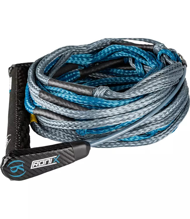 Ronix 727 Foil Rope and Handle - alternate view of 10-section mainline showing length adjustment options