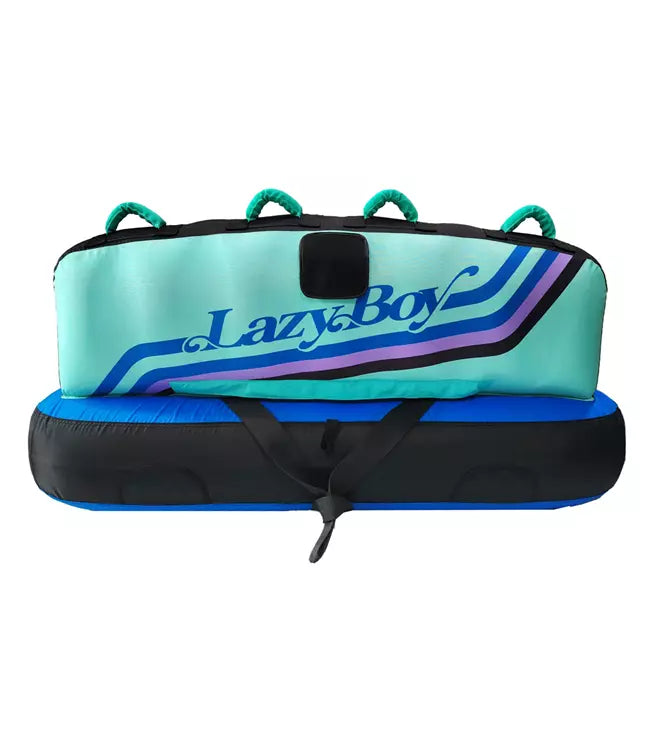 KD Lazyboy 2 2-person couch ski tube - back view showing rear tow point for chariot riding