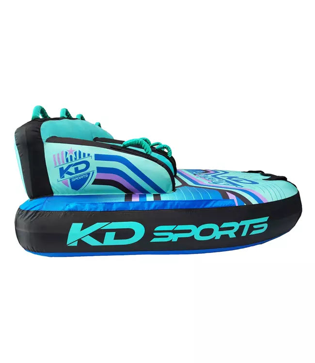 KD Lazyboy 2 2-person couch ski tube - alternate side angle showing webbing tow points front and rear