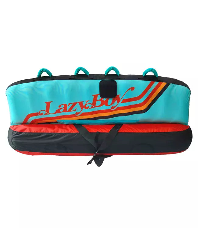 KD Lazyboy 3 3-person couch ski tube - back view showing rear tow point for chariot riding