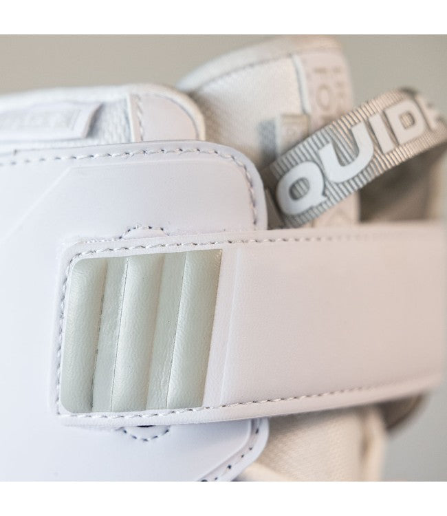 Liquid Force Hook 6X Wakeboard Boots in White - close detail of the upper material and finish