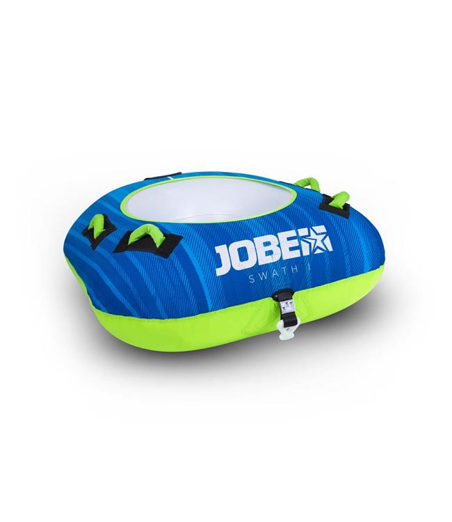 Jobe Swath 1-person partially covered ski tube - studio product shot of full deck and seating area