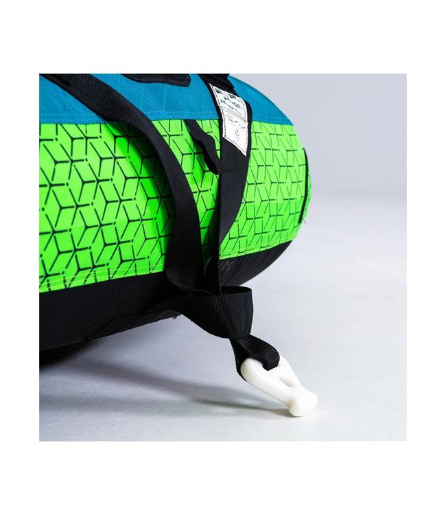 Jobe Binar 2-person ski tube - close detail of 840D nylon cover and air chamber construction