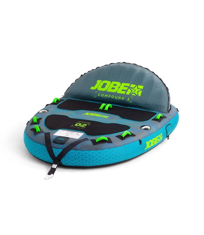 Jobe Compound 2-person convertible ski tube - studio product shot with backrest installed