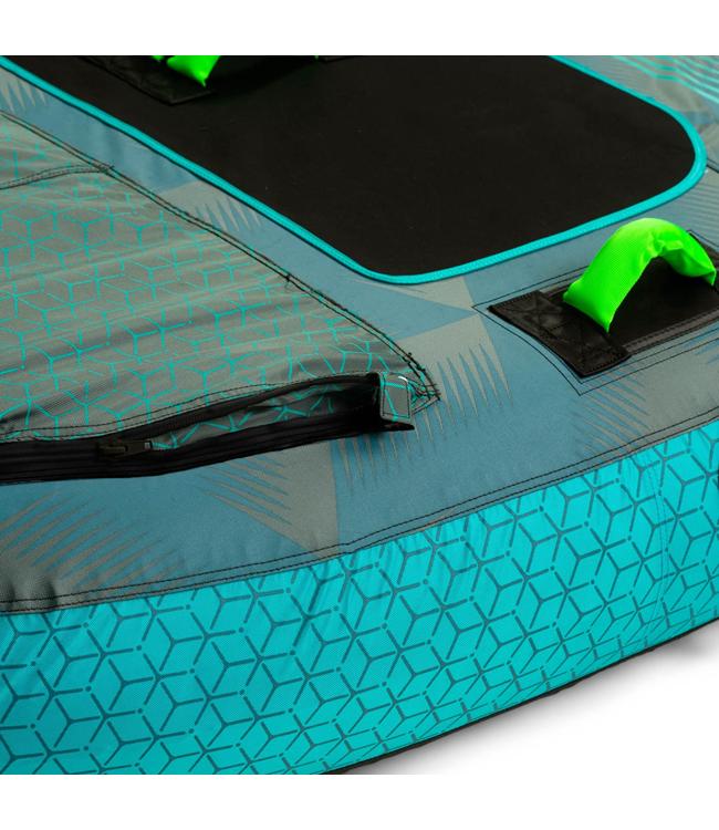 Jobe Compound 4-person ski tube - close detail of water drains and safety chamber
