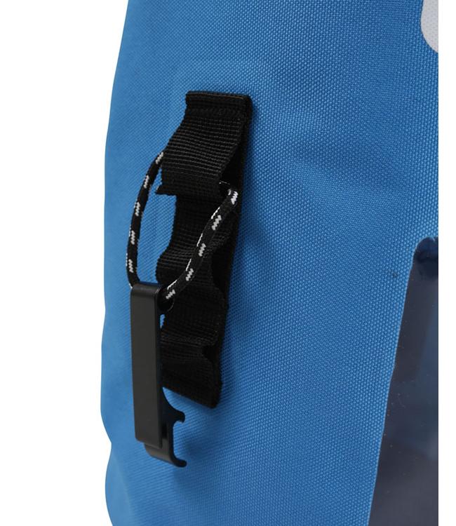 Jetpilot Venture 10L Blue Drysafe Bag side view showing tarpaulin body construction