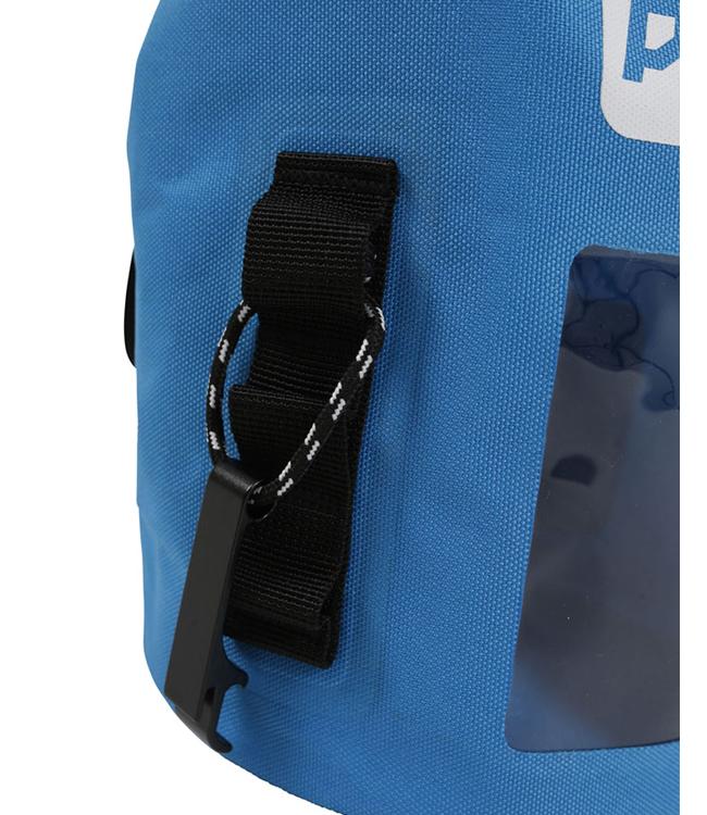 Jetpilot Venture 5L Blue Drysafe Bag side view showing tarpaulin body construction