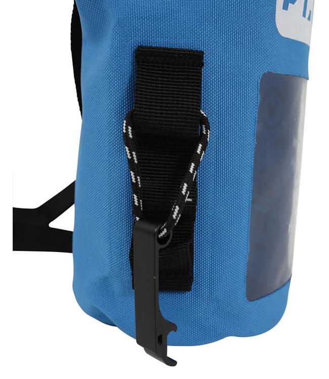 Jetpilot Venture 2L Blue Drysafe Bag side view showing tarpaulin body construction