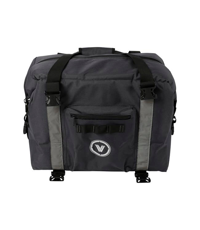 Jetpilot Venture Charcoal Soft Esky lifestyle shot loaded with drinks for a jet ski day trip