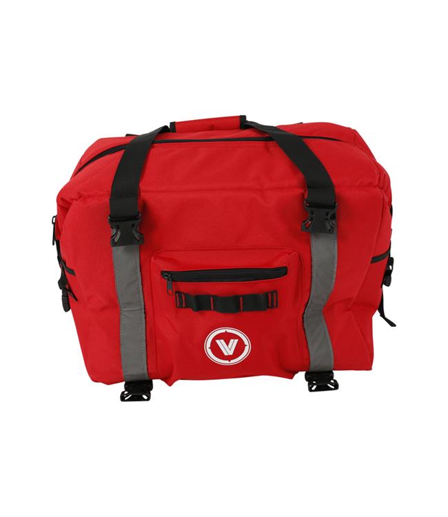 Jetpilot Venture Red Soft Esky in-use context shot showing carry strap routing