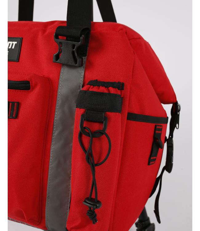 Jetpilot Venture Red Soft Esky front view showing zipper closure and brand panel