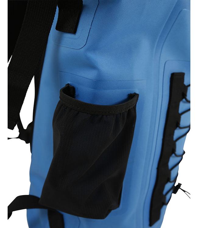 Jetpilot Venture 50L Blue Waterproof Bag lifestyle shot in real-world use context