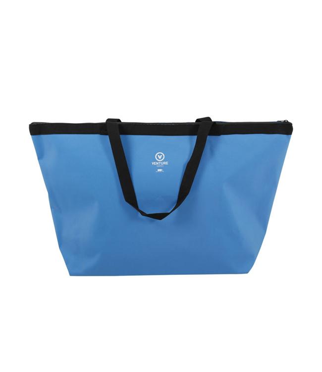 Jetpilot Venture 70L Blue Oversize Tote open-top view showing main compartment and mesh insert