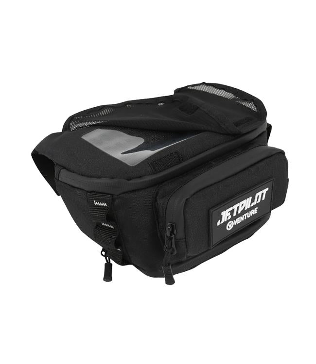 Jetpilot Venture Jetski Bar Bag side angle showing zipper closure and brand panel