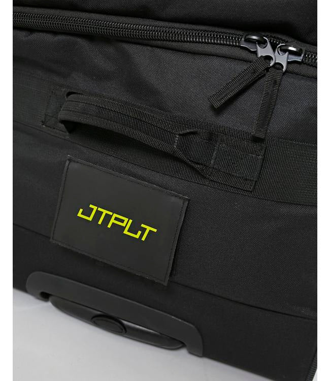 Jetpilot Vault 180L Black Gear Bag retractable handle in stowed position showing flush handle pocket
