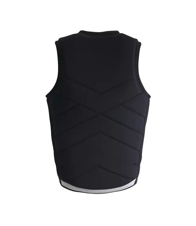 Follow Cleo Black Womens Life Vest - back view showing the segmented flex panels and side straps