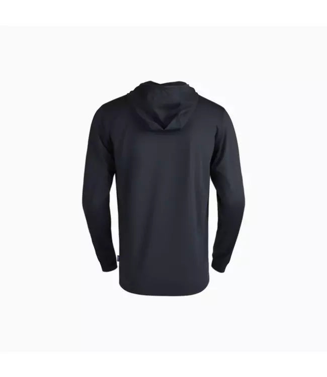 Armstrong UPF Hooded Top Navy back view worn