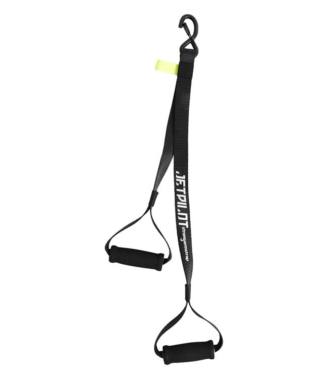 Jetpilot Dual Strongarm Strap detail of foam-padded handles and heat-treated S-hook closure
