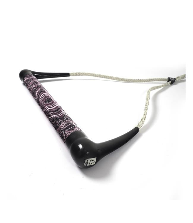 Follow Pro Wake Handle in Plum Hex - alternate angle of hex grip pattern and handle bar
