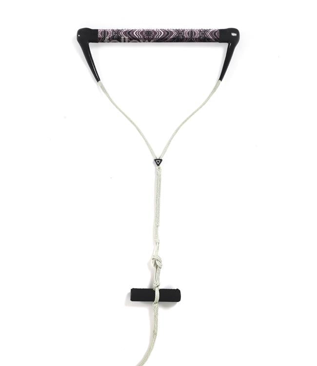Follow Pro Wake Handle in Plum Hex - primary view of 15-inch wakeboard handle with hex suede grip