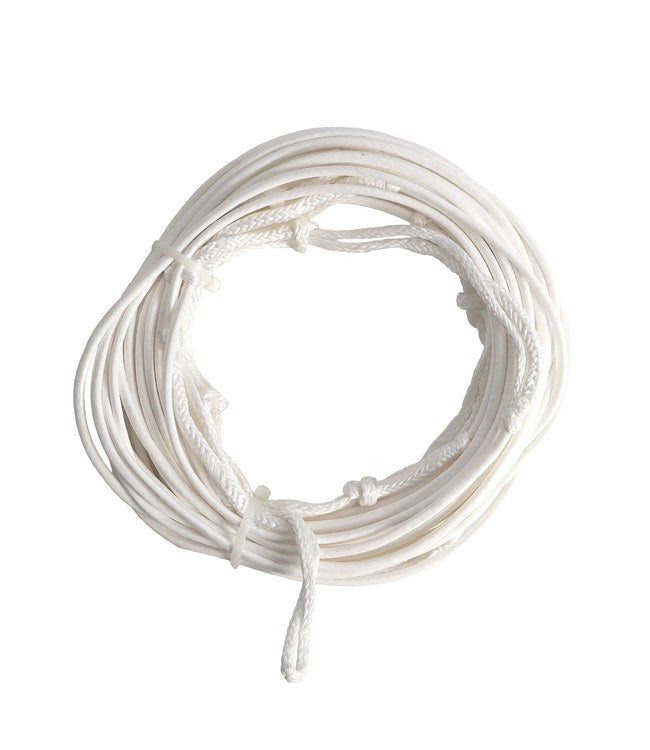 Follow Pro Wake Rope White - top view of the 75ft non-stretch 4mm PU-coated wakeboard mainline