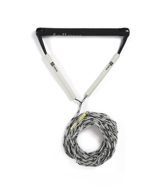 Follow Basic Wake Rope & Handle in Black/Grey - entry-level wakeboard rope and handle combo