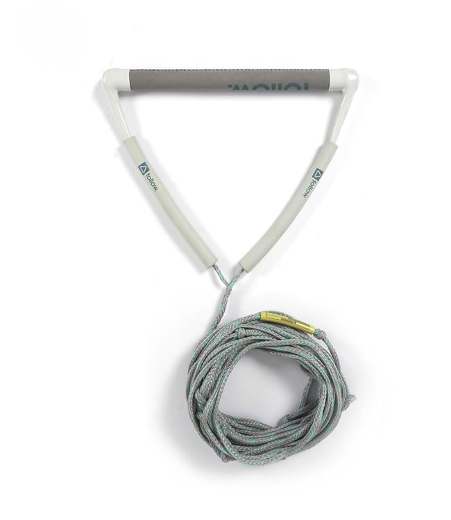 Follow Basic Wake Rope & Handle in Grey/Teal - entry-level wakeboard rope and handle combo