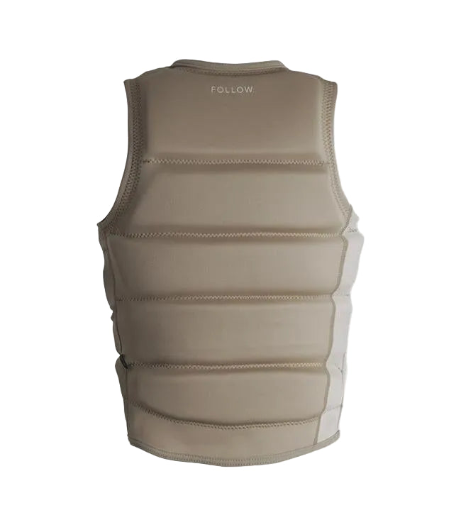 Follow Corp Sand Womens Life Vest - back view showing segmented foam panels and side adjustment