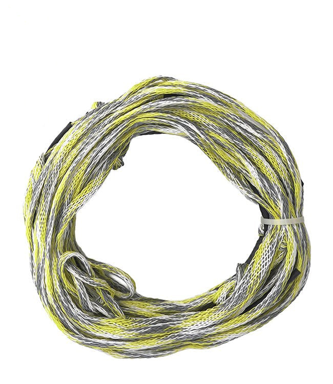 Follow Team Fusion Rope Fluro Yellow - top view of the 75ft non-stretch Fusion wakeboard mainline