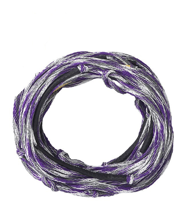 Follow Team Fusion Rope Purple - top view of the 75ft non-stretch Fusion wakeboard mainline