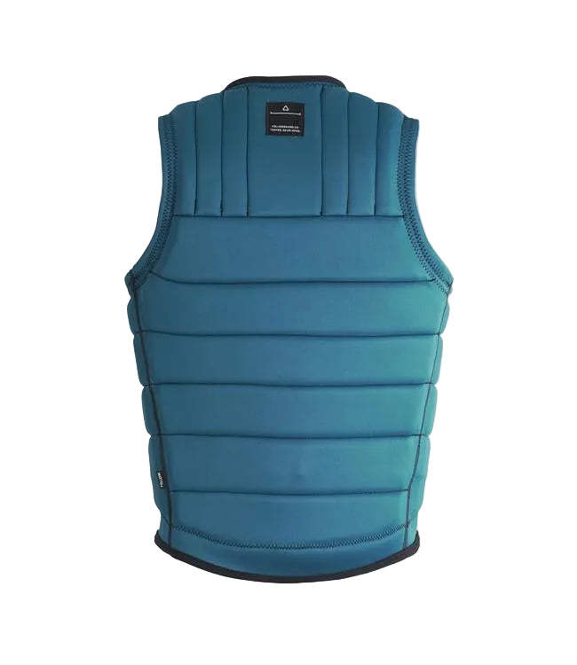 Follow Total Blue Mens Life Vest - back view showing segmented foam panels and side straps