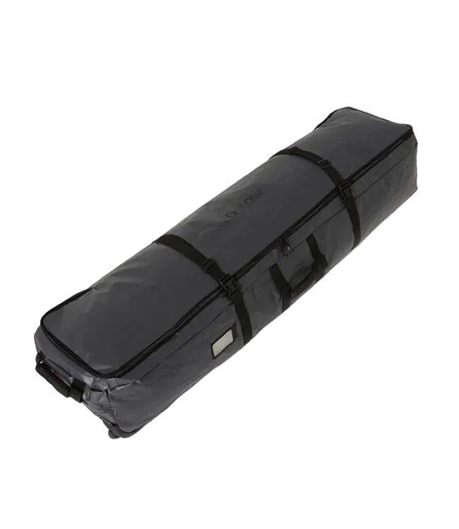 Follow Life Board Travel Bag in Charcoal – studio side view showing the 160cm wheeled wakeboard travel bag