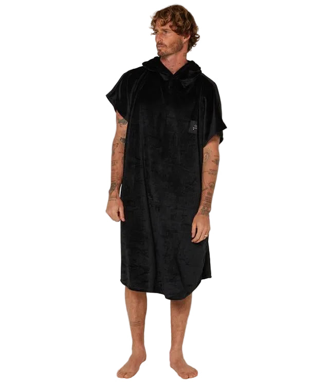 Follow Corp Towelie Black - studio view of the 200 GSM microfibre quick-dry towel with logo print