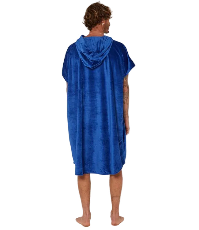 Follow Corp Towelie Royal Blue - flat-lay showing the full plush microfibre towel and branding