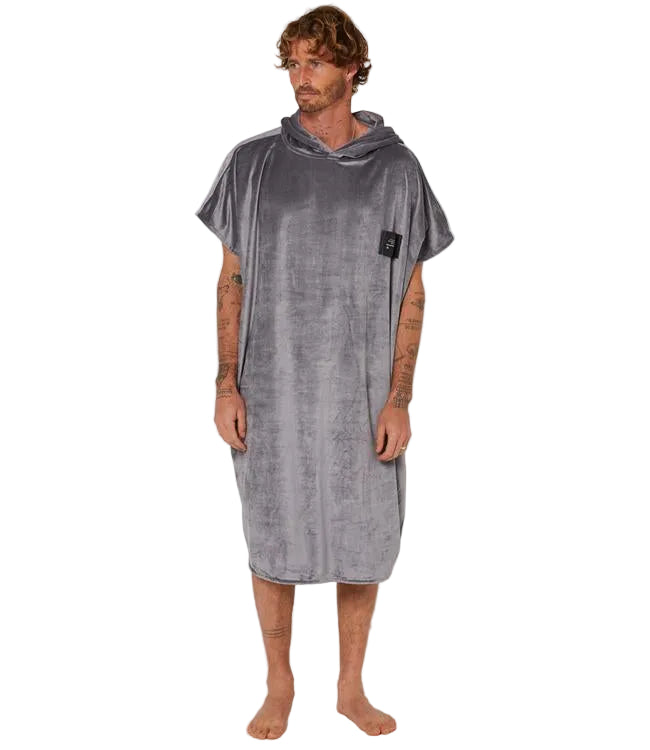 Follow Corp Towelie Steel Grey - studio view of the 200 GSM microfibre quick-dry towel with logo