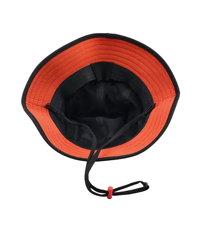 Follow Aqua 360 Bucket Hat - angled view highlighting the packable water-ready fabric