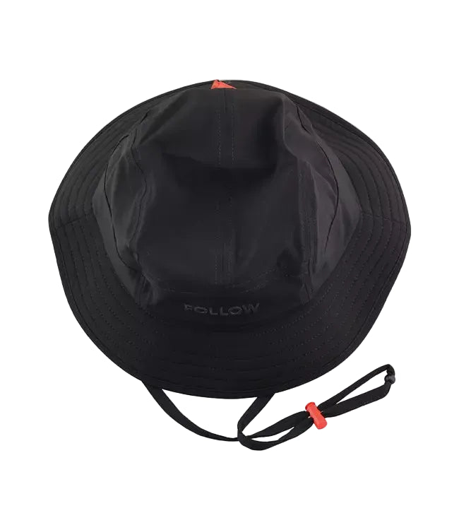 Follow Aqua 360 Bucket Hat - back view with adjustable strap for a secure fit on the water