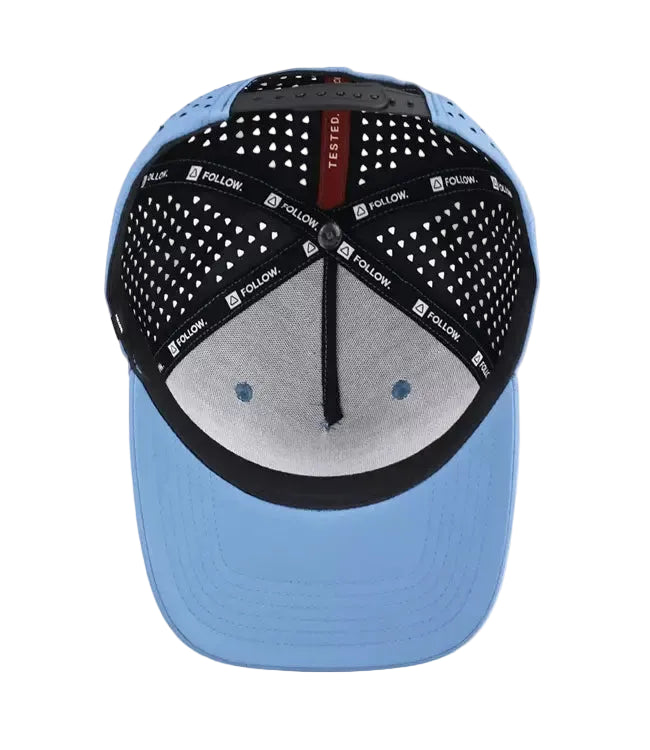 Follow Curved All Day Cap Slate - angled view highlighting the structured crown and brim