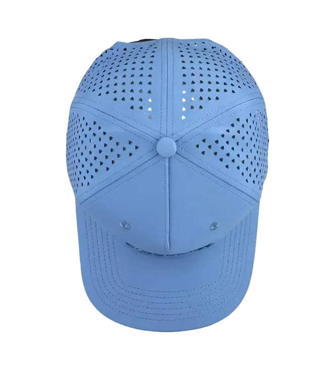Follow Curved All Day Cap Slate - top-down view showing the six-panel stitched construction