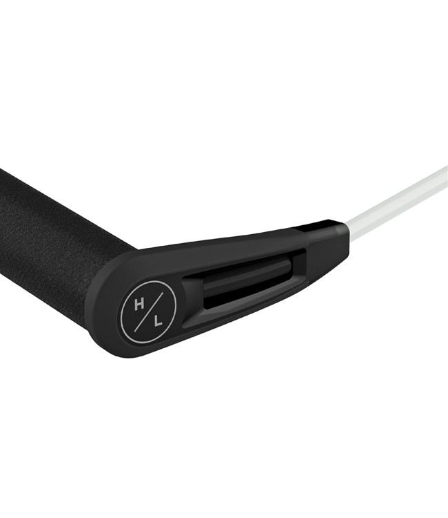 Hyperlite Pro Wake Rope & Handle - close-up detail of handle bar end cap construction